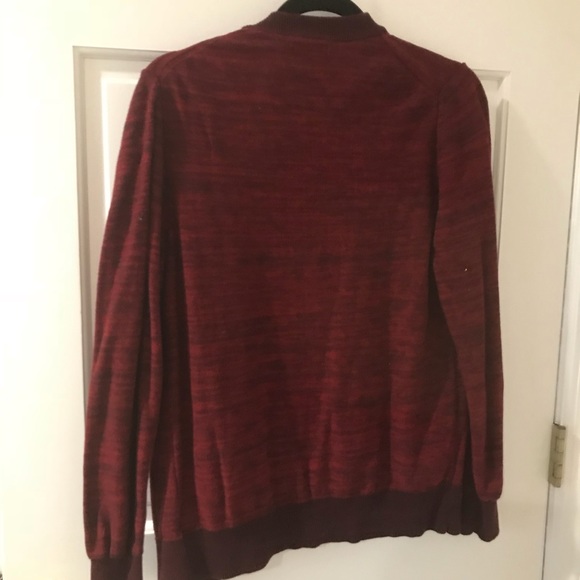 Dark Red Thick Cardigan - Picture 2 of 3